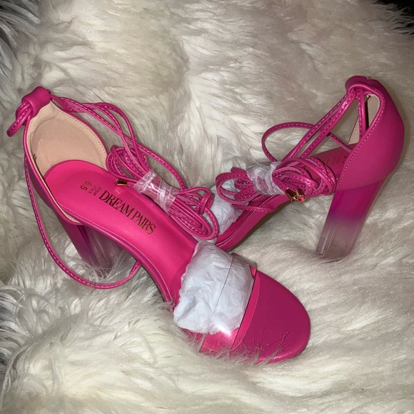 Lace Up Transparent Heel Sandal - Picture 6 of 11